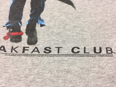 The Breakfast Club Large Gray T-shirt Movie 80s Rebel The Breakfast Club Large Gray T-shirt Movie 80s Rebel