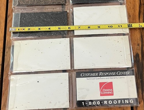 Vintage Verkäufer Muster Schindeln Dacheindeckung Muster doppelseitig Owens Corning selten - Bild 12 von 13