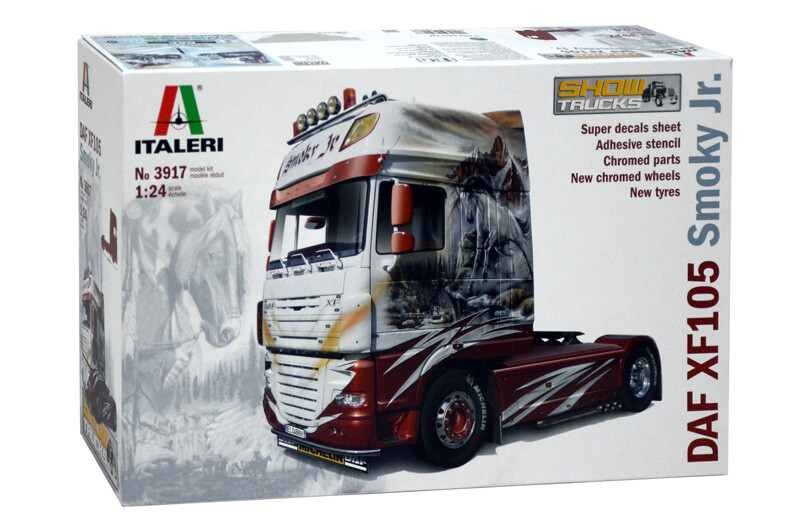 Italeri 3917 1/24 Scale Show Tractor Truck Model Kit DAF XF-105