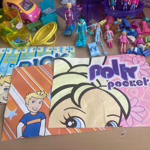 Polly Pocket large Bundle Ski Lift Dolls Accesories Car and More ... - Picture 2 of 18