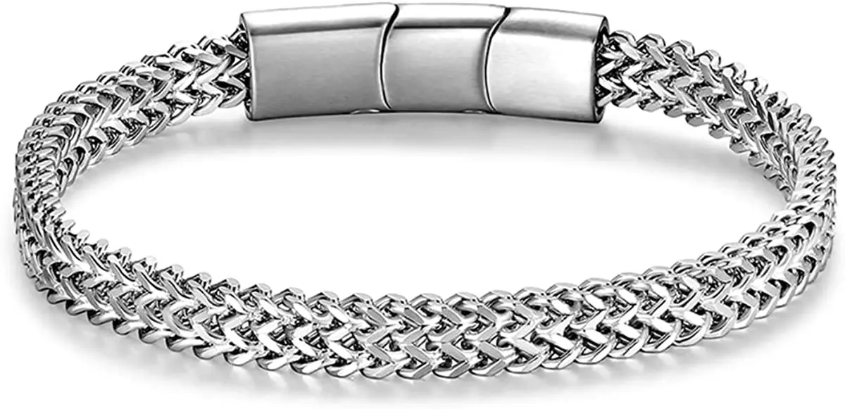 Real S925 Sterling Silver Chain Men's Retro Wheat Keel Braided Bangle  Bracelet | eBay