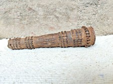 19c Vintage Ręcznie robiona żelazna terakota Fajka tytoniowa Rzadka I319