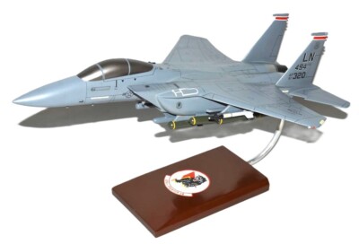 USAF McDonnell Douglas F-15E Strike Eagle 494th FS Desk Model 1/42 SC Airplane