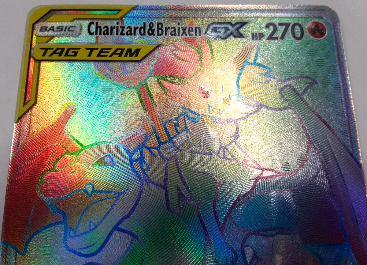 Pokémon TCG Charizard & Braixen Tag Team GX Sun & Moon - Cosmic