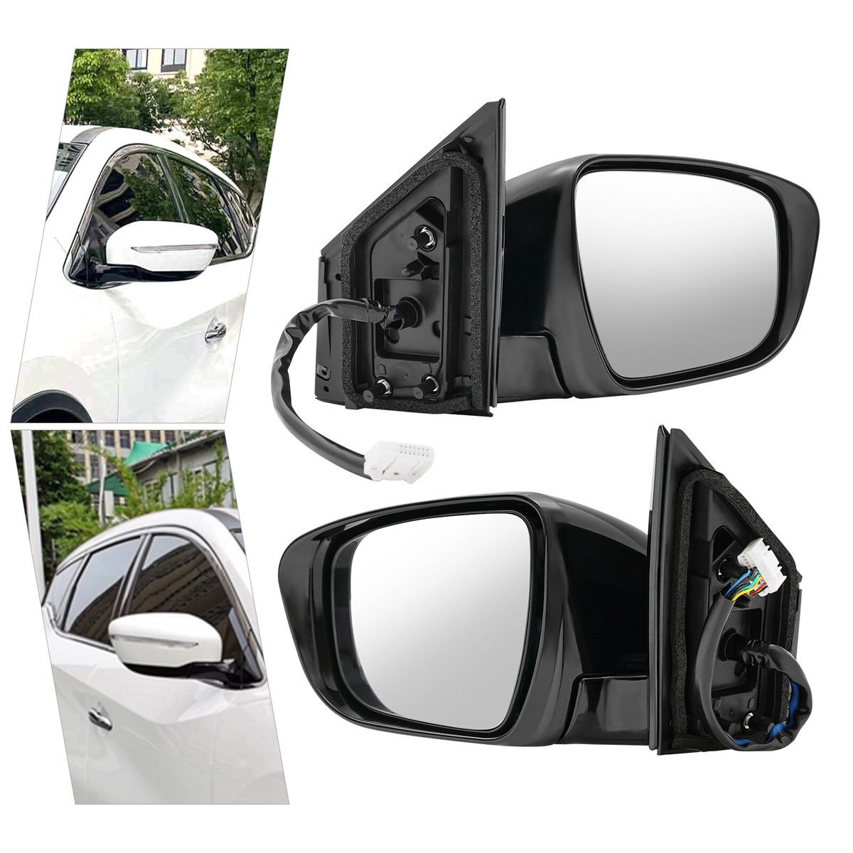 MURANOガラス For 2015-2020 Nissan Murano Door Mirror Left & Right Side Pair