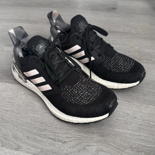 Adidas UltraBoost 20 Running Shoes Sneakers Women’s Size 8.5 Black Pink Tint - Picture 4 of 12