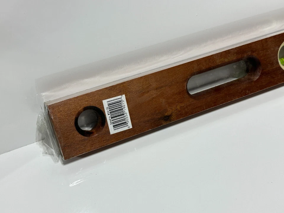 NOS Sand’s USA Made (Neodesha KS) 24” 10-24 Mahogany Beam Level (2 Vials), NEW - Image 3 of 4