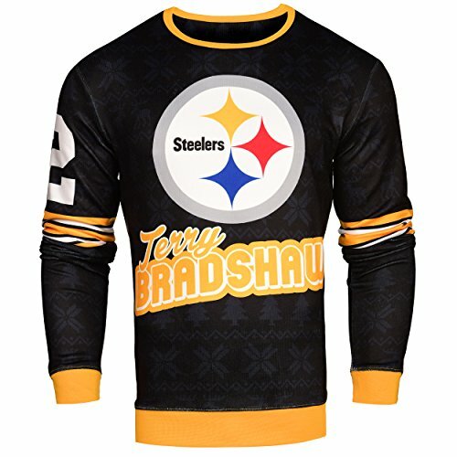 Мужской свитер NFL Pittsburgh Steelers Terry Bradshaw #12 для отставного игрока Ugly Sweater