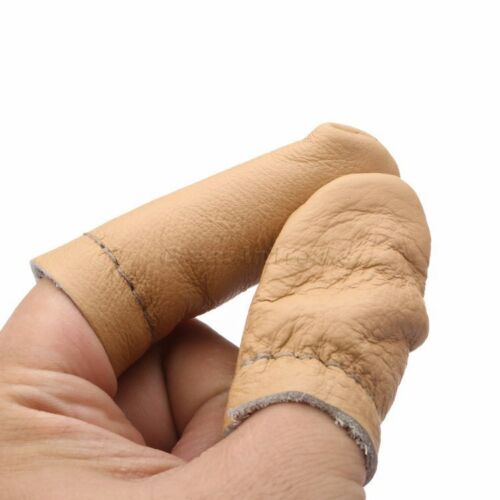 Random Color Leather Needle Felting Finger Protector Gloves Hand Craft Tools 2Pc - Zdjęcie 1 z 10