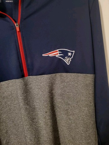 Antigua Men’s New England Patriots Zone Navy 1/4 Zip Pullover Jacket Large M - Picture 2 of 13