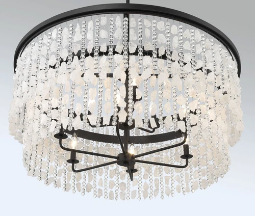 Minka Lavery Shimmering Elegance 9 Light Chandelier, Sand Coal - Picture 5 of 6