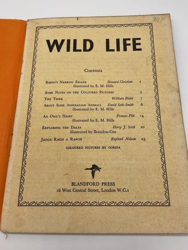 Vintage Wildlife - A Book Of Nature Stories Blandford Press Hardback Children's - Picture 7 of 9