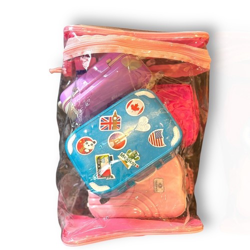 Doll Travel Set w Suitcases Neck Pillows Cameras Eye Covers Boarding Tickets - Picture 17 of 21