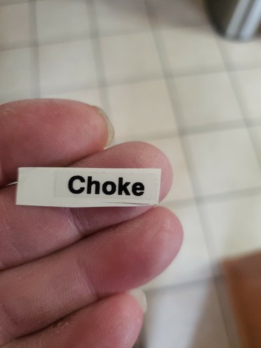 PUCH MOPED MAXI NEWPORT MAGNUM ETC CHOKE STICKER DECAL BLACK CLEAR BACKGROUND - Picture 2 of 2