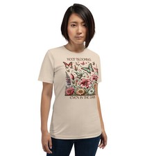 Keep Growning Even in the Dark Flowers Butterflies Unisex t-shirt Made in USA