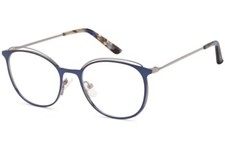 CAPRI OPTICS DICAPRIO DC192 UNISEX EYEGLASSES 50-18-140 BLUE/SILVER W/ SOFT CASE