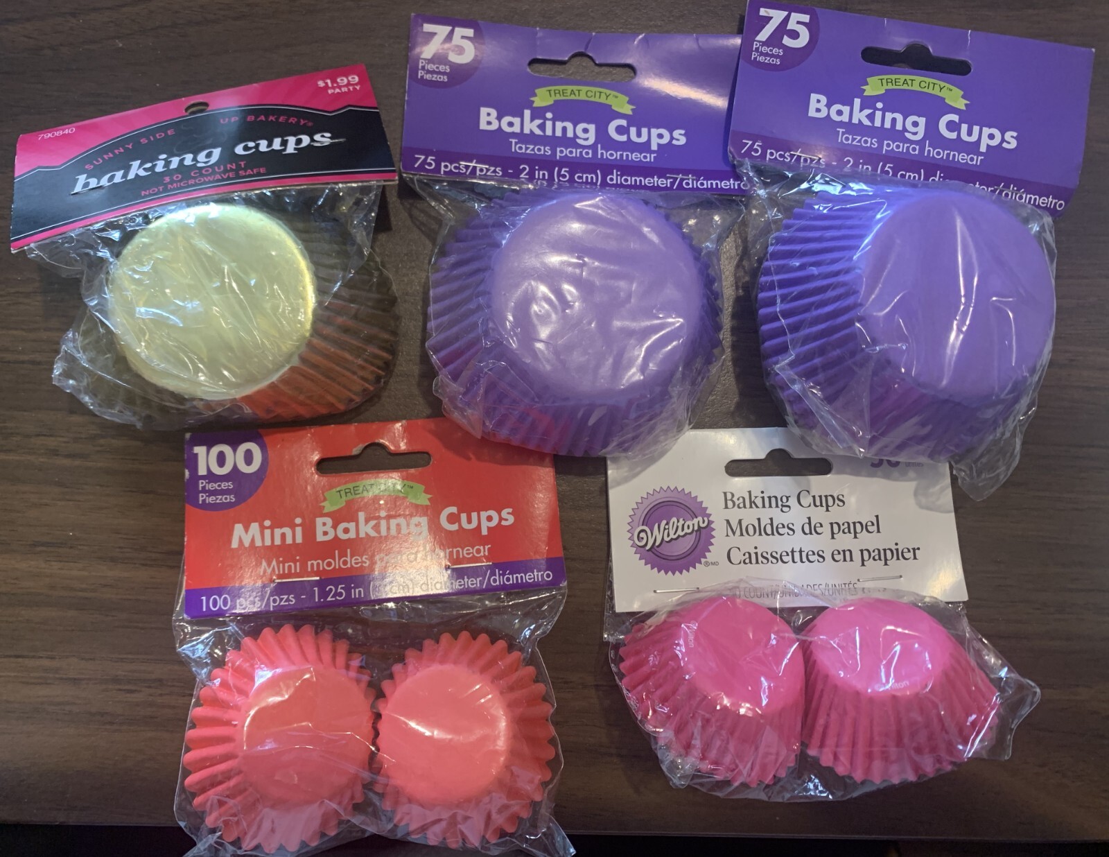 180 Large & 150 Mini Cupcake Baking Cups – Bulk Baking Liners  -image