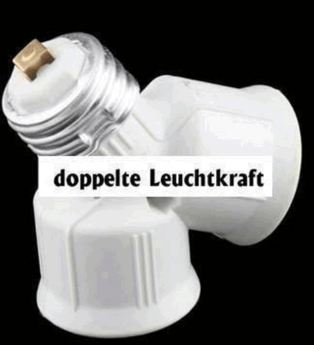 E27 zu 2xE27 Adapterr - aus 1 mach 2 - Bild 2 von 3