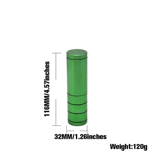 Molinillo de hierbas de tabaco de aluminio + bateador pipa de cerámica Dugout + estuche de almacenamiento - Imagen 6 de 8