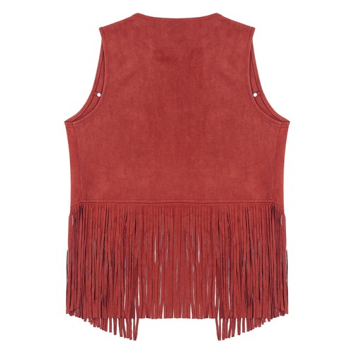 Gilet cowboy uomo nappa rivetti frange gilet giacca western costume rock - Foto 40 di 53