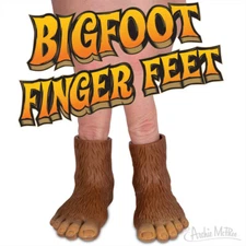 Pair of Bigfoot Vinyl Finger Puppet - Novelty Fun Gag Gifts