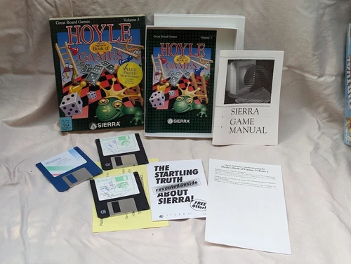 HOYLE OFFICIAL BOOK OF GAMES VOLUME 2 AND 3 BIG BOX MS-DOS VGA Complete CIB