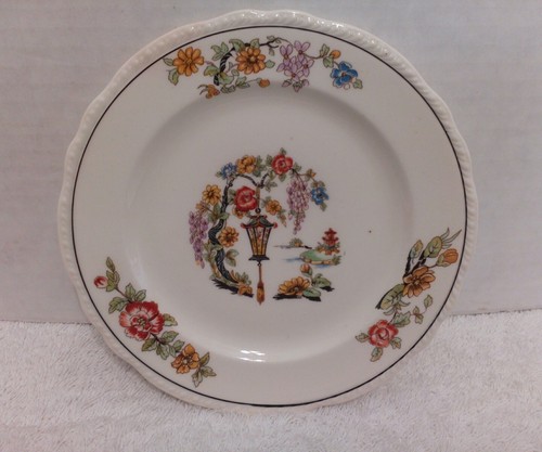Vintage Harker 1840 Oriental Poppy with Latern, 2 Bread and Butter Plates - Picture 2 of 5