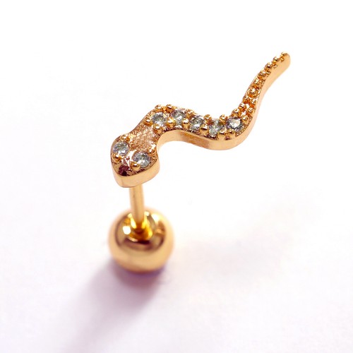 Gem Crystal Ear Cartilage Helix Ring Bar Stud Ear Cuff Climber Piercing Earring - Picture 9 of 268