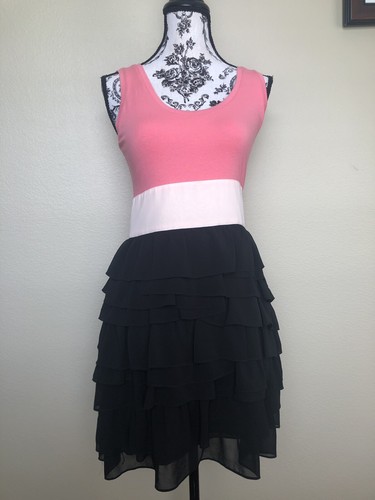 Vestido mujer express talla 4 multicolor con cordones menos nuevo corto con volantes - Imagen 2 de 7