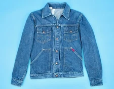 VTG Men's 60s 70s Big Smith Denim Jacket Sz Small 36 1960s Cotton Jean Jacket
