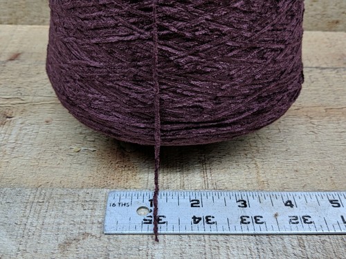 MULBERRY Purple 100% RAYON Chenille Yarn 2.30 lbs 1725 YPP *Save w/Combined Ship - Picture 4 of 7