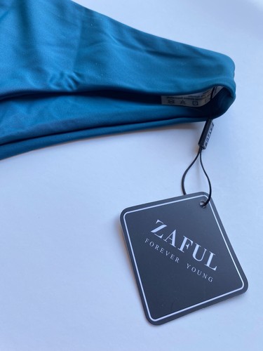 Brand New with Tags Zaful Teal Blue Aqua Bikini Bottoms Size 10 - Picture 2 of 6