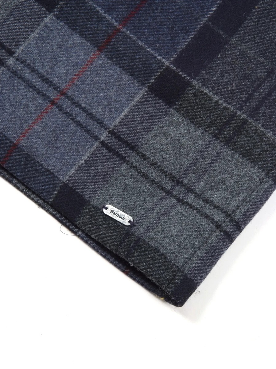 navy blue dress for baby girl Barbour Womens Wool Check Winter Tartan Casual Long Tank Dress Tunic Size L