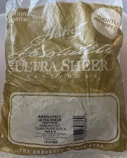 HANES ABSOLUTELY ULTRA SHEER PANTYHOSE  SLIGHTLY IMP. PKG/3 TOWN TAUPE SIZE A