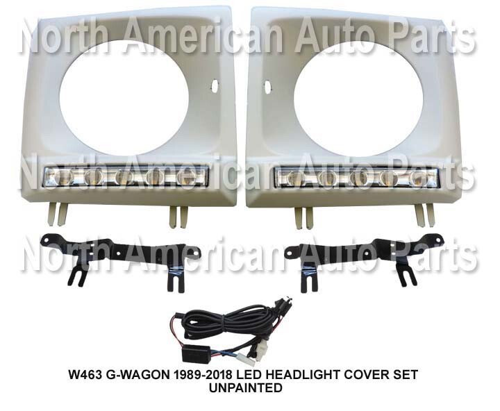G63 Brabus Body Kit Headlights 4 Flare Facelift Bumper Lip LED 1990-2006 G500