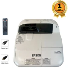 EPSON PowerLite 570 PROJECTOR ULTRA SHORT THROW 2700 LUMENS 1080i HD HDMI Remote