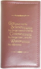 12 Step Book Cover - Small Book (24HrDay) - Burgundy - SM01