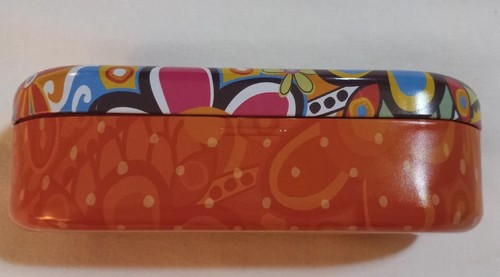 BRIGHTON EMPTY SUNGLASSES CASE EMBOSSED COLORFUL FLORAL - Picture 2 of 7