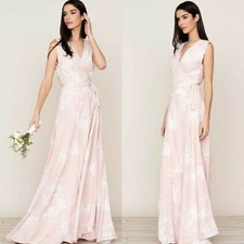 BHLDN Foral Dance Rosette Sashay Away Maxi Dress Medium $258