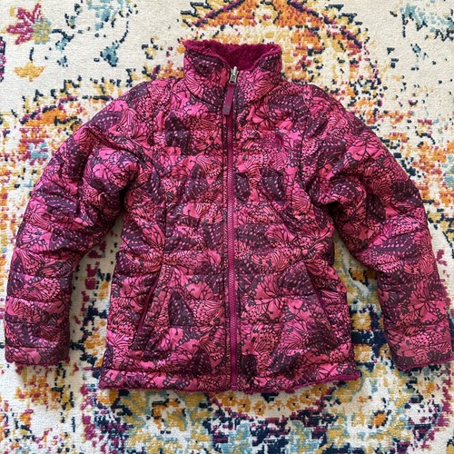 The North Face Reversible Mossbud Swirl Butterfly Camo Jacket Girls Size S Coat