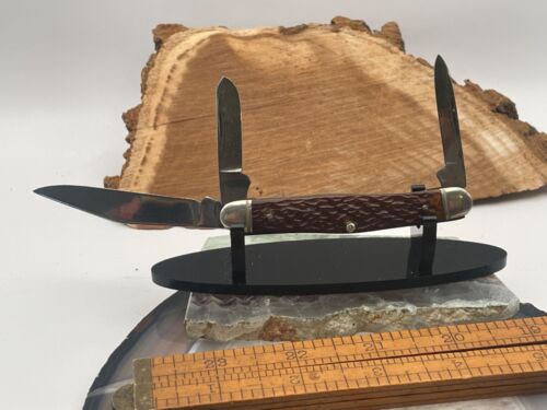 Unusual New Britain K-15 3 Blade Stockman w/Boker Tree Badge--244.25 - Picture 2 of 12