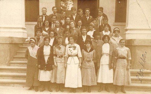 RPPC Stockton CA School Students Class Photo C1910s Vintage Postcard 