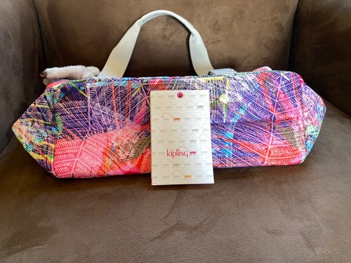 Kipling Jonesy Tote in 'Island Hop' Multi-color Floral Print Purse with Monkey - Picture 15 of 16