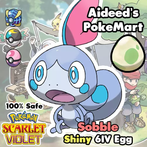 6IV Shiny Sobble Pokemon Sword and Shield Fast Trade 