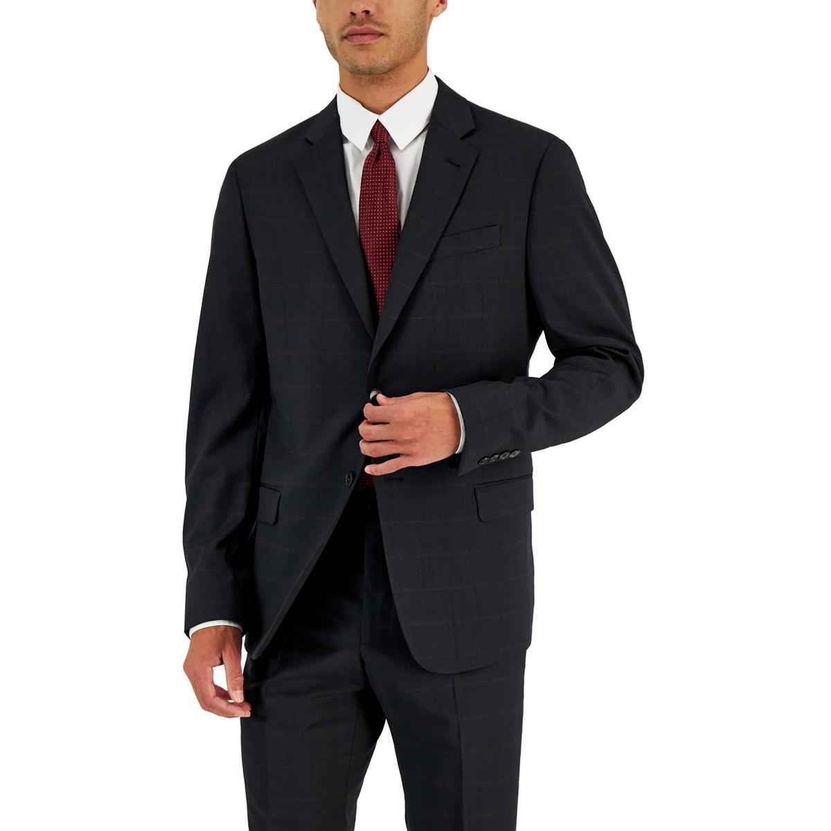 AX Armani Exchange Мужской темно-синий шерстяной офисный блейзер на двух пуговицах 40-х годов BHFO 1850