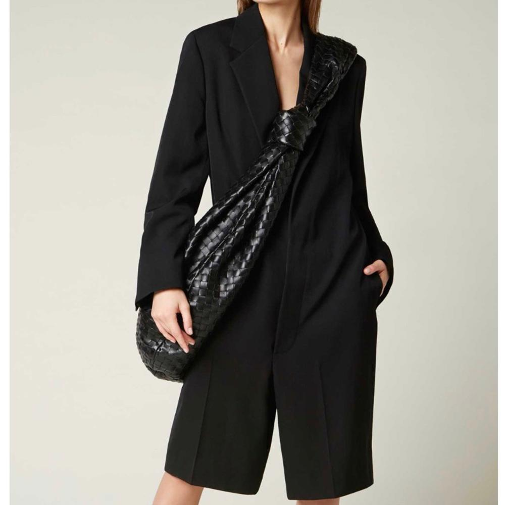 Bottega Veneta Cady Jumpsuit Romper Fluid Gabardine Black