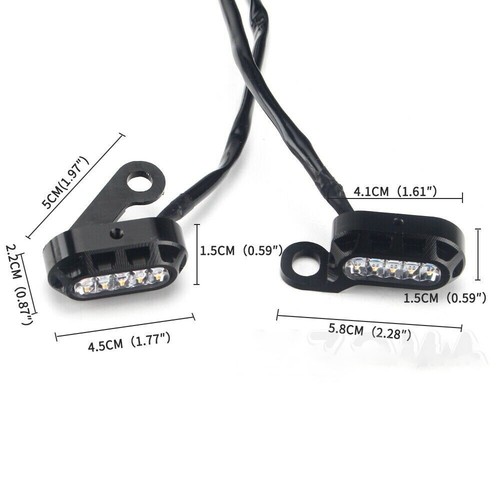 2X Motorcycle Handlebar Mini LED Turn Signal Blinker Indicator Light For - Picture 6 of 12