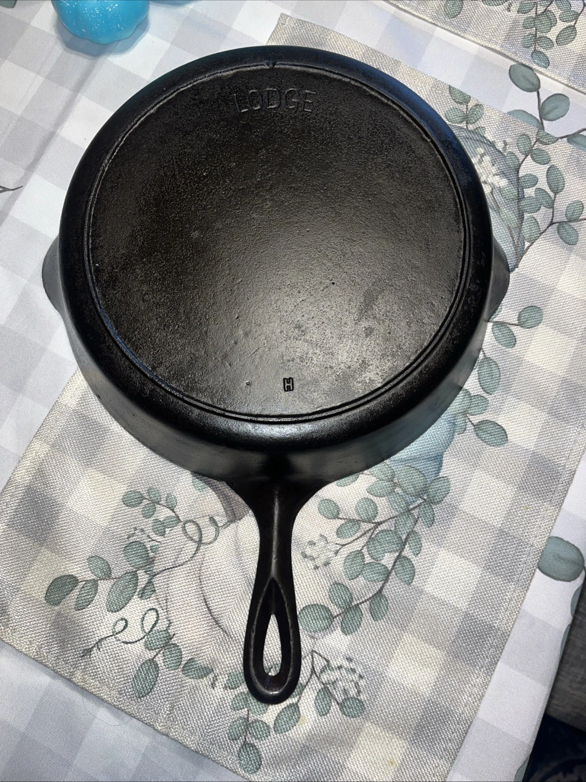 Lodge Arc Logo No. 9 Cast Iron Raised Number Skillet With Heat Ring