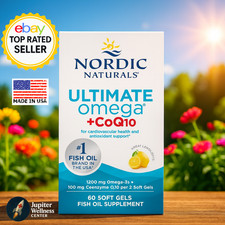 Nordic Naturals Ultimate Omega +CoQ10 Fish Oil Supp Heart Healh, 60 Softgels