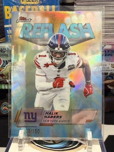 Malik Nabers 2025 Topps Finest Reflash #RF-16 Sky Blue /150 New York Giants TZ